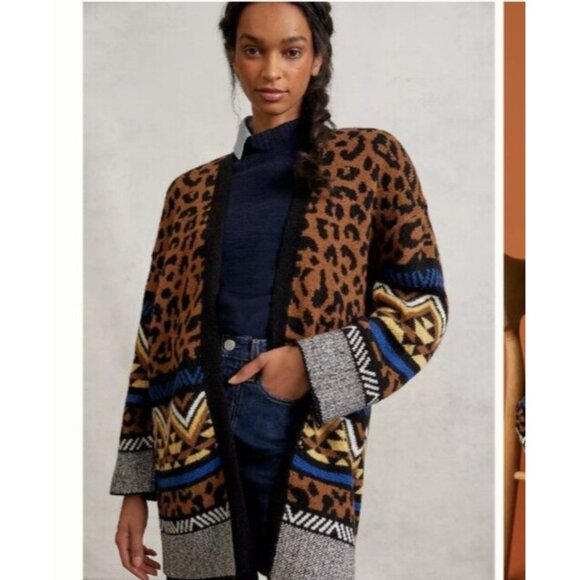 Anthropologie Marseille Leopard Cardigan Size XS - Picture 13 of 13